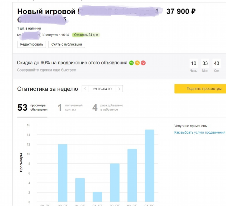 Как приостановить объявление на авито на время